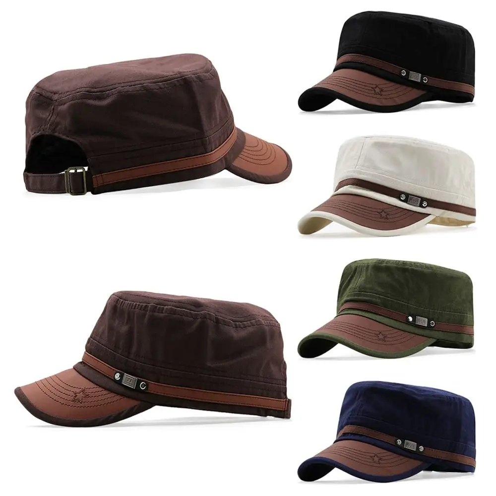 

Men Cotton Breathable Sun Cap Cadet Hat Baseball Cap Army Hat