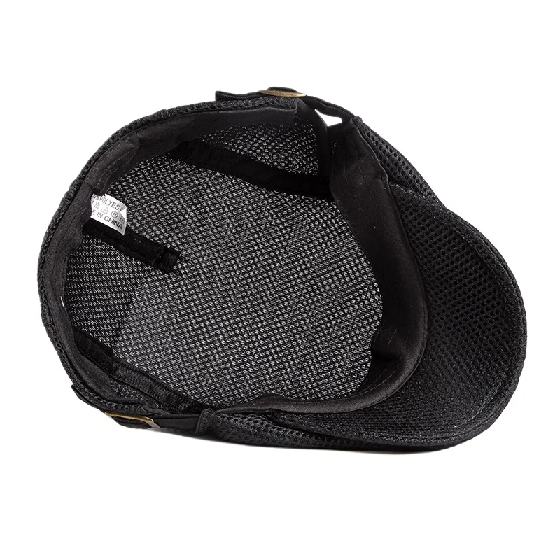 Casual Hat Men Mesh Newsboy Caps British Painters Hats Spring and Summer Ventilate Berets Adjustable Flat Cap Hip Hop Berets