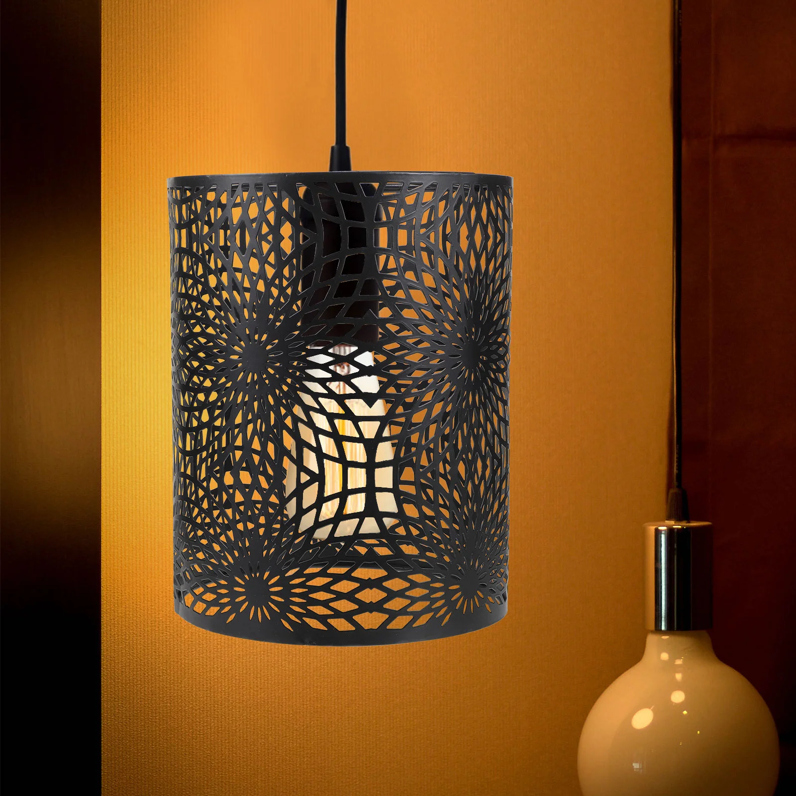 

Wrought Iron Hollow Lampshade Modern Large Simple Table Light Replacement Shades Bedside