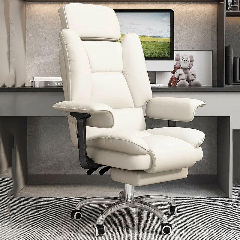 Swivel Padding Office Chair Leather Base Ergonomic Pillow Office Chairs Wheels Designer Cadeira De Escritorio Office Furniture comfy footrest gaming chair pillow back cushion mobile swivel office chairs height extender cadeira de escritorio furniture