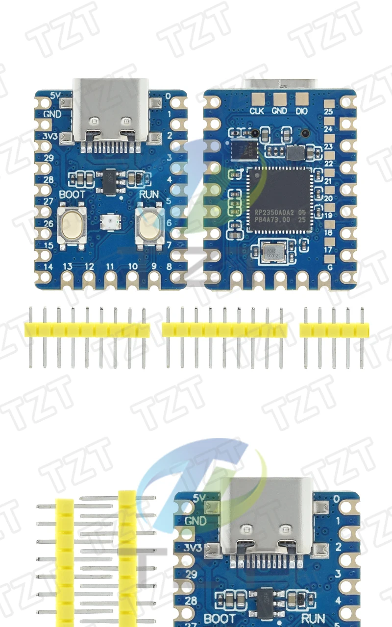 1/3PCS RP2350-Zero Mini-Entwicklungsboard RP2350 Basierend auf Raspberry Pi RP2350A Dual-Core 520KB 4MB Flash Type-c USB – Detail 5