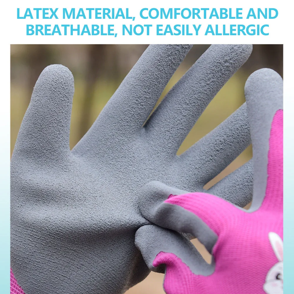 Work Gloves for Children Children's Gardening Gloves for Children Aged Foam Rubber Coating Work Gloves Gardening 5