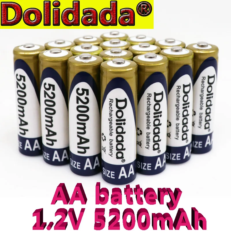 

Free Shipping100% D'origine 1.2V AA Batterie 5200mAh Ni-MH Aa Rechargeables Batterie Pour Jouets Caméra Micro