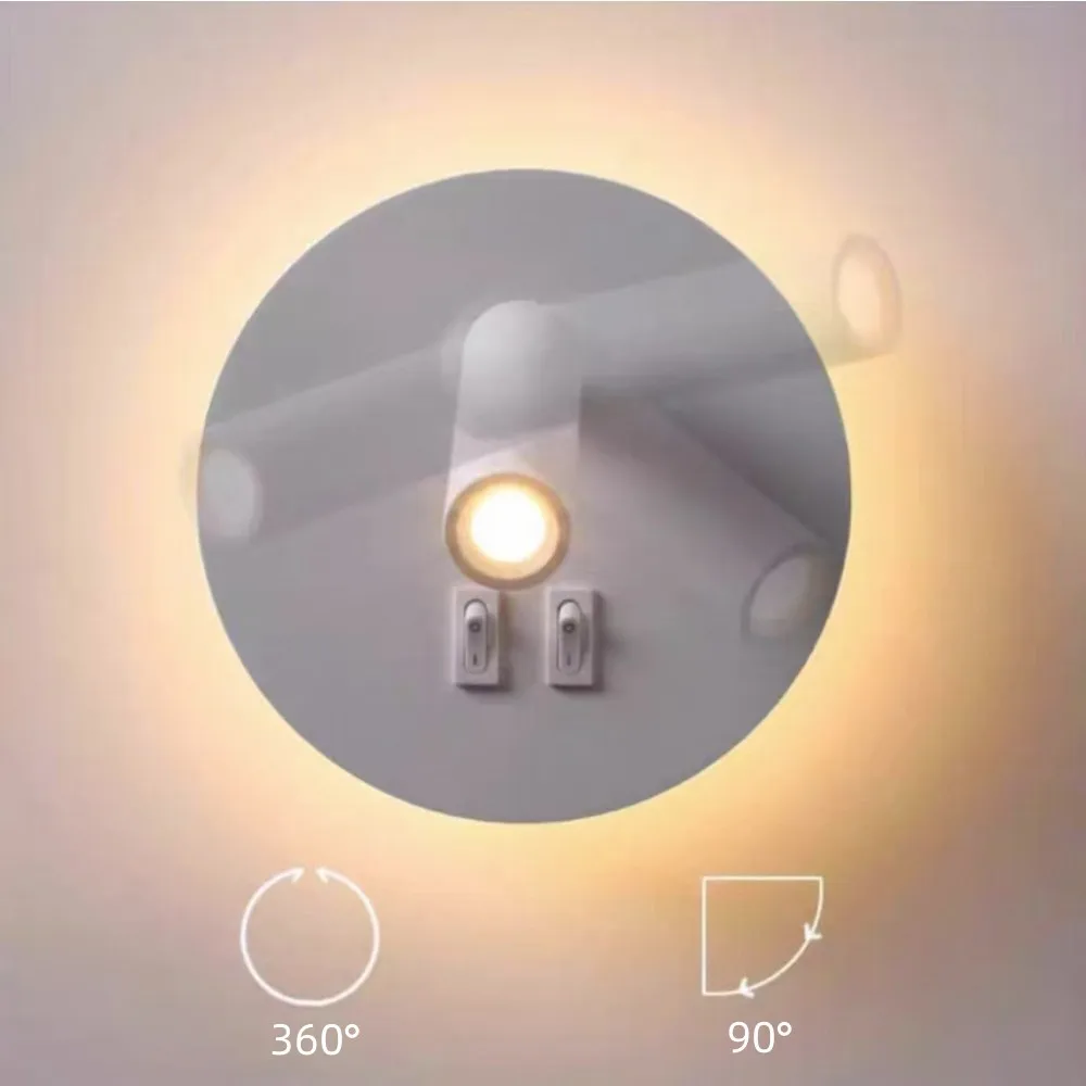 LED bedside wall light, simple and modern home room decoration, background light, hotel reading office light