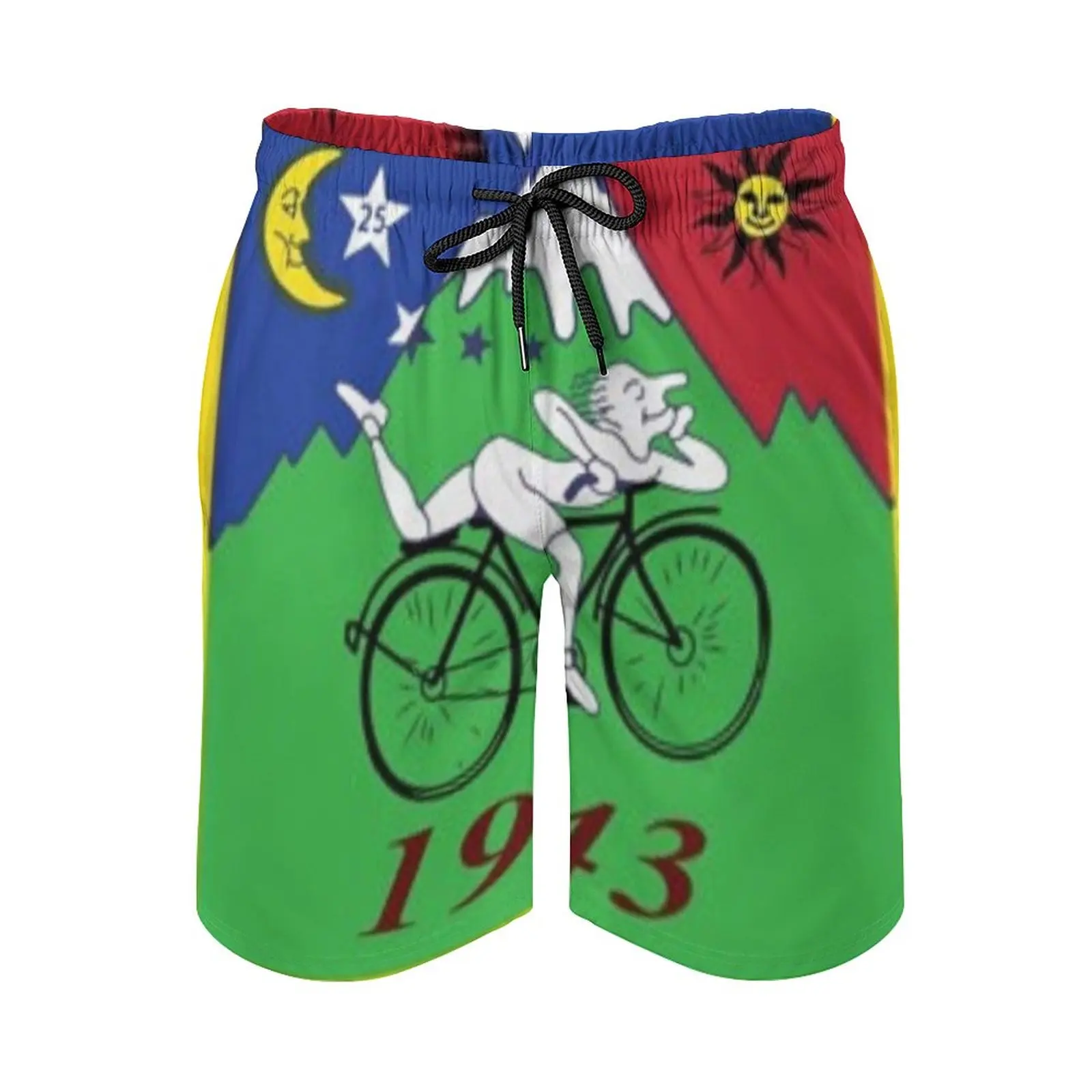 Albert Hoffman Bicycle Day Board Shorts 1943 Cycle Lsd Trip Acid Day Board Short Pants High Quality Men's Funny Customs  Trunks 3