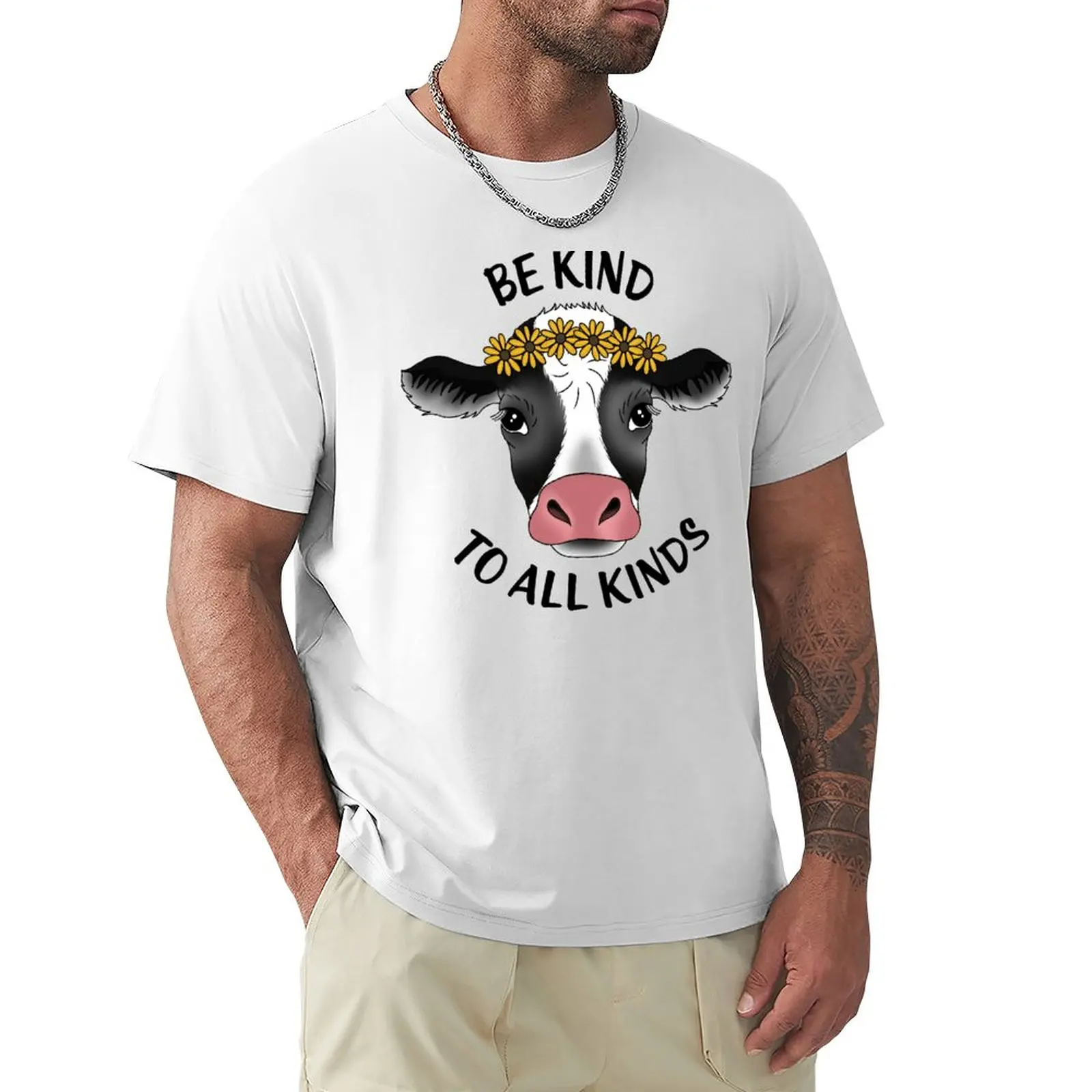 

Cow sticker T-Shirt new edition quick drying vintage mens graphic t-shirts pack