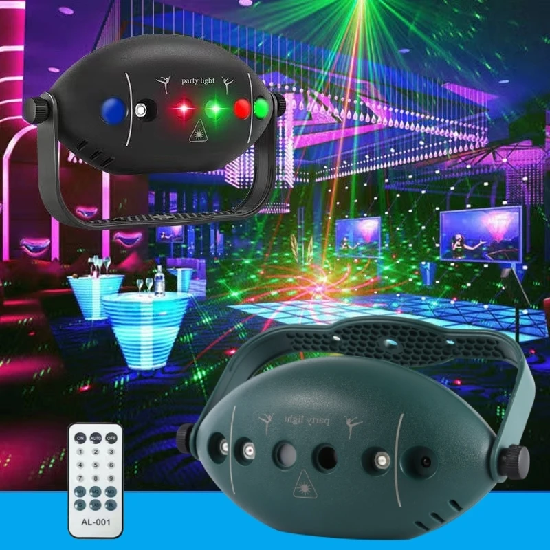 

72 Patterns Disco Lights Stage Lights USB Mini DJ Sound Tone Flash Laser Projector Lights Club Stage Effect Lighting Decoration