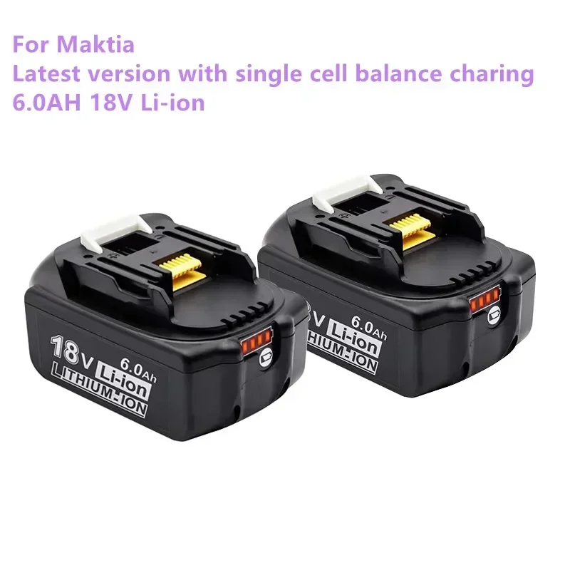 

100% Original Makita 18V 6000mAh Rechargeable Power Tools Battery with LED Li-ion Replacement LXT BL1860B BL1860 BL1850 BL 1830