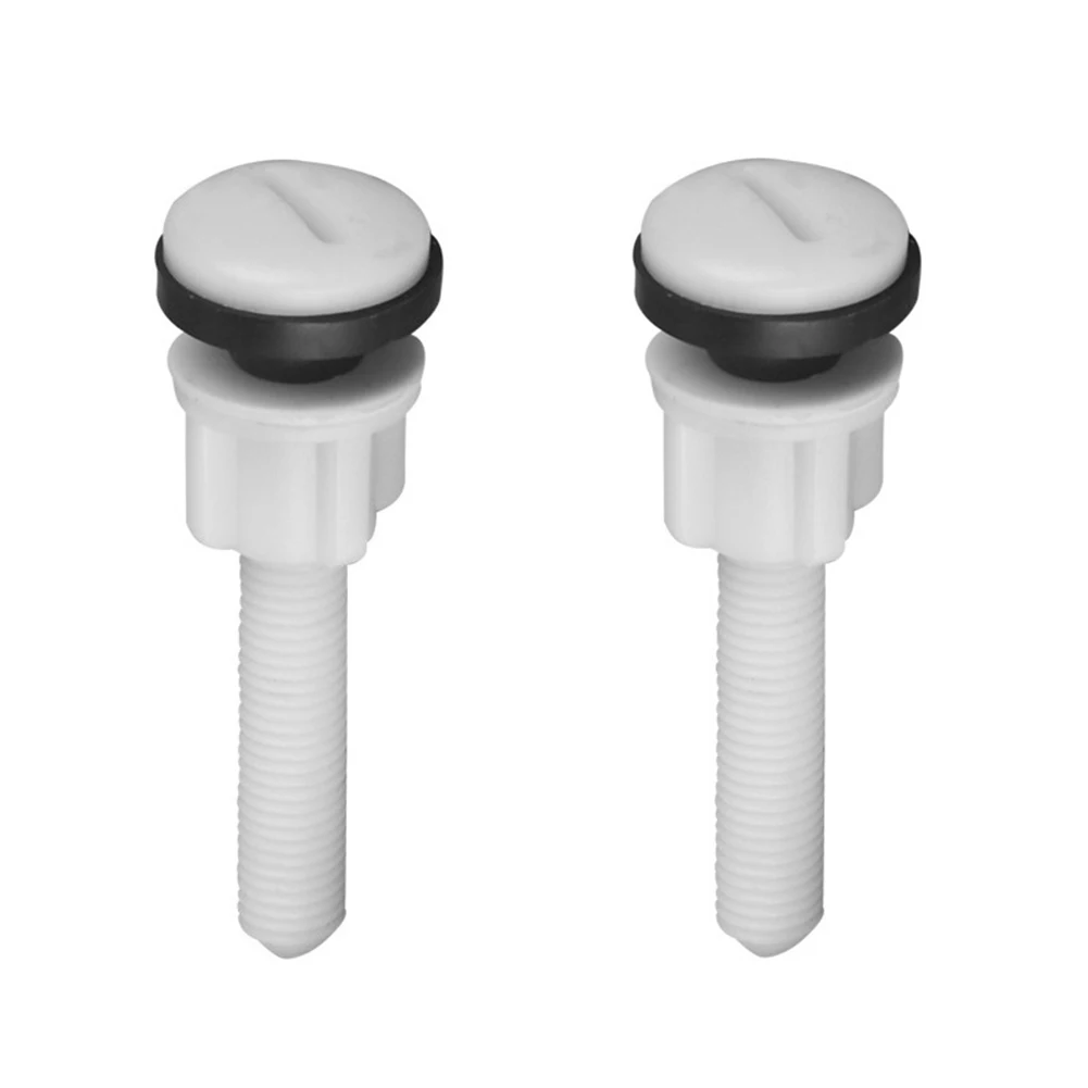 Description Picture 4 of item2 Pack Plastic Toilet Seat Hinge Repair Bolts + Fitting Screws + Washers Kit For Home Bathroom Accessories