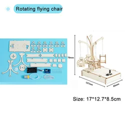 Educational DIY Science Toy Kit: Dinosaur Car Model & Wood Puzzle Game (Flying Chair)