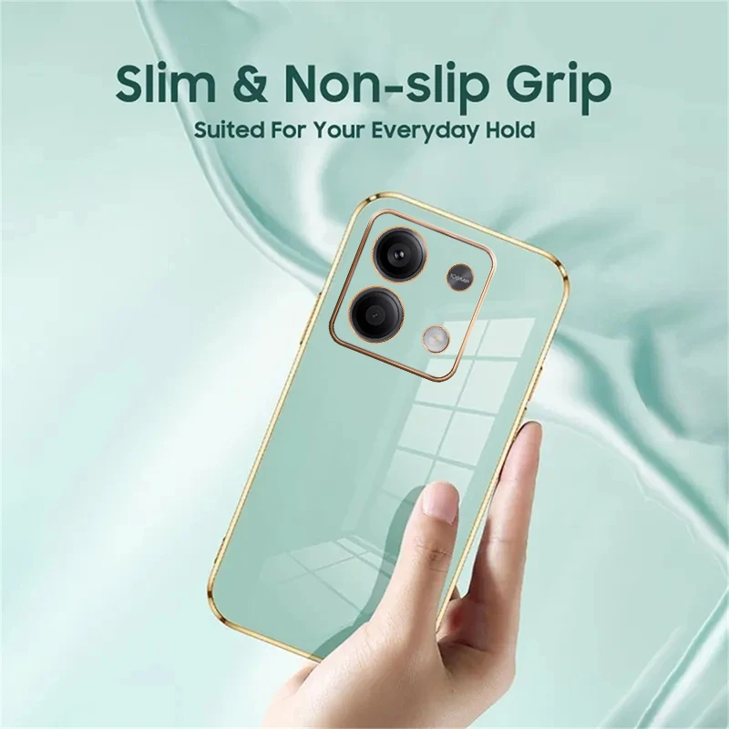 For Redmi Note13 Case Xiaomi Redmi Note 12 11 10 13ProPlus 13C 12S 11S 10C 10S 9A 9C Luxury Square Plating Shockproof Back Cover