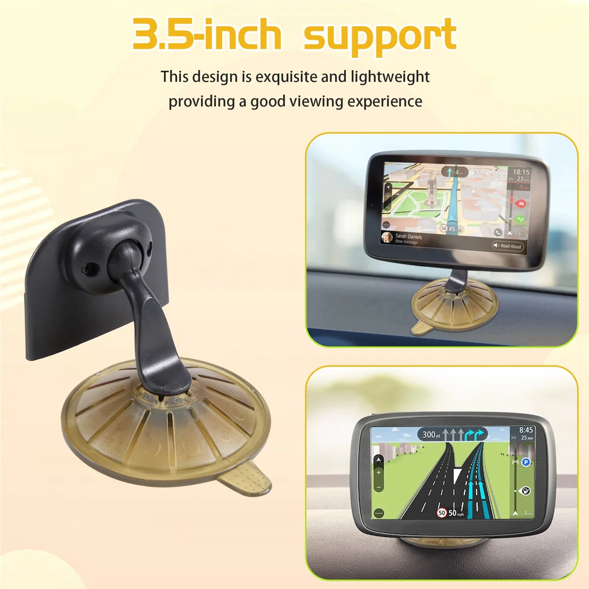TomTom One V2 V3 용 흡입 컵 베이스 지지대, GPS 내비게이션 거치대, 3.5 인치