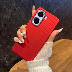 3D Stripe Red & Clear Luggage PC Phone Case for Vivo iQOO 15 (Red)