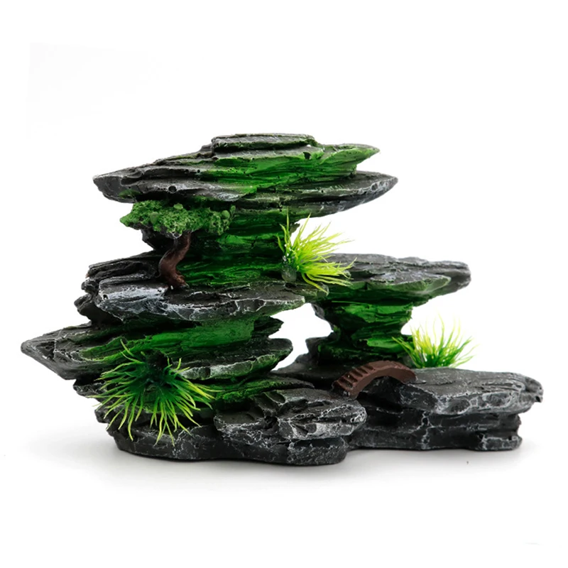 Creative rockery Fish Tank Ornaments Decoration Landscaping Resin Rockery Aquarium Resin Rockery Home Crafts Ornaments D9261