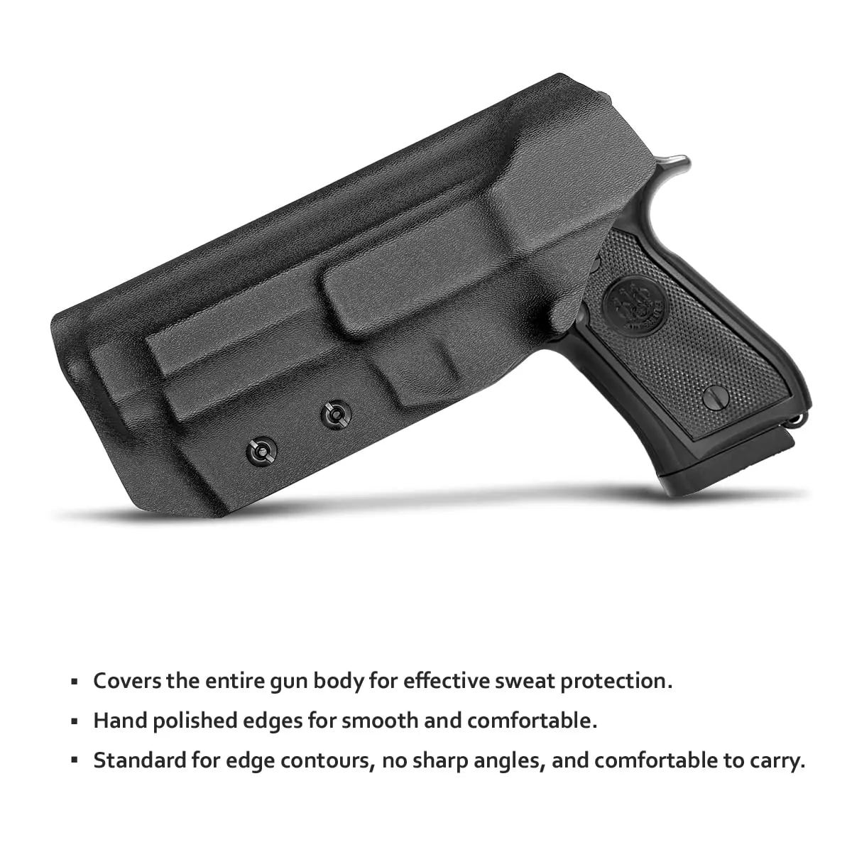 Beretta 92FS 92A1 96A1 Holster IWB Kydex Holster for Beretta 92 A1 / 96 A1 / 92 FS Case-(Black, Right Hand)