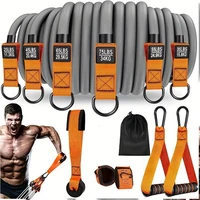 Resistance Bands Exercise Bands Heavy Duty Fitness Bands Set with Handles Workout Bands Multi-Function for Muscle Training