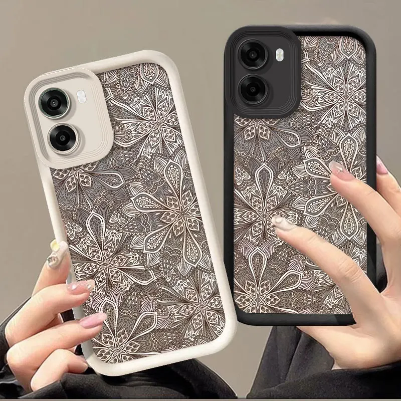 Flexible Silicone Shockproof Protective Cover with Floral Print Pattern