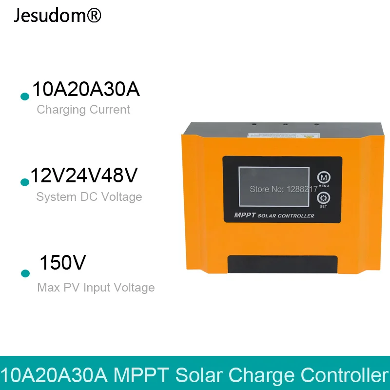 10A 20A 30A LCD MPPT Solar Panel Battery Regulator Charge Controller 12V/24V QK 