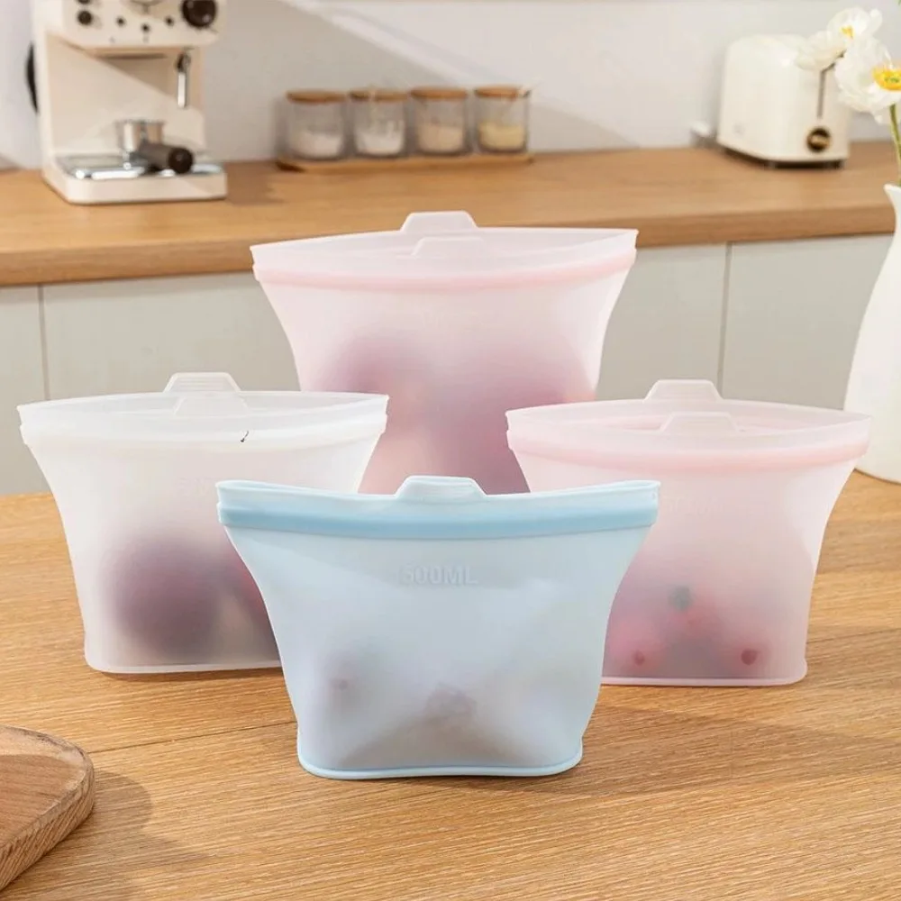 Reusable Leak-Proof Silicone Food Storage Bags
