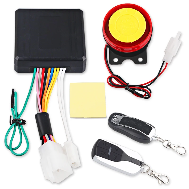 thumbnail image 1 of Sistema de alarma antirrobo para motocicletas, arranque y parada de motor remoto inalámbrico con módulo de llave de control remoto y bocina para motocicletas de 12 V, 1 of 4