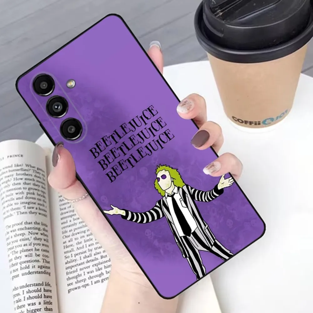 thumbnail image 1 of Funda de silicona suave negra B-Beetlejuice 2 para Samsung S24,23,22,30,21,10,9,Ultra,Plus,Lite,FE, 1 of 5