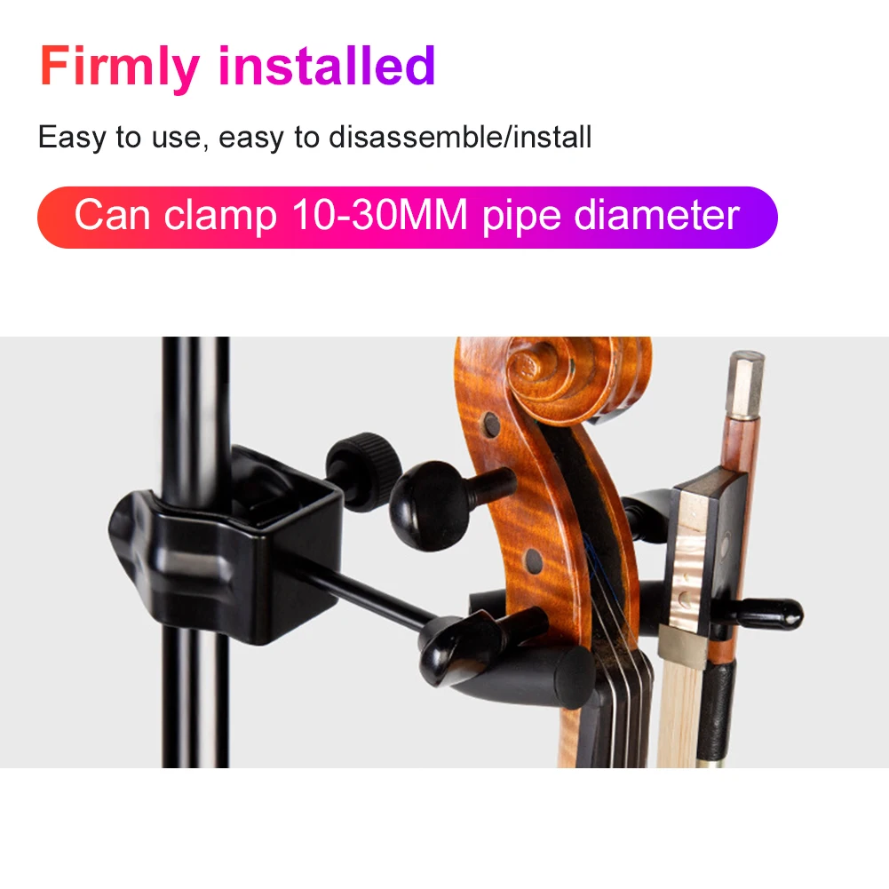 Violin Hanger Violin & Viola Stand Violin Holder for Desktop Microphone Or Sheet Music Stand for Home Studio Music Room