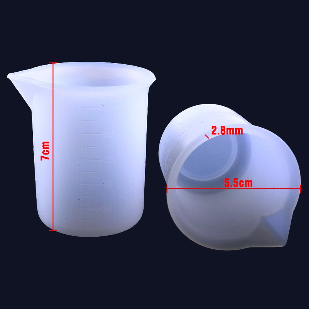 Disposable Measuring Cups Epoxy Resin  Silicone Measuring Cups Resin -  100ml Crystal - Aliexpress