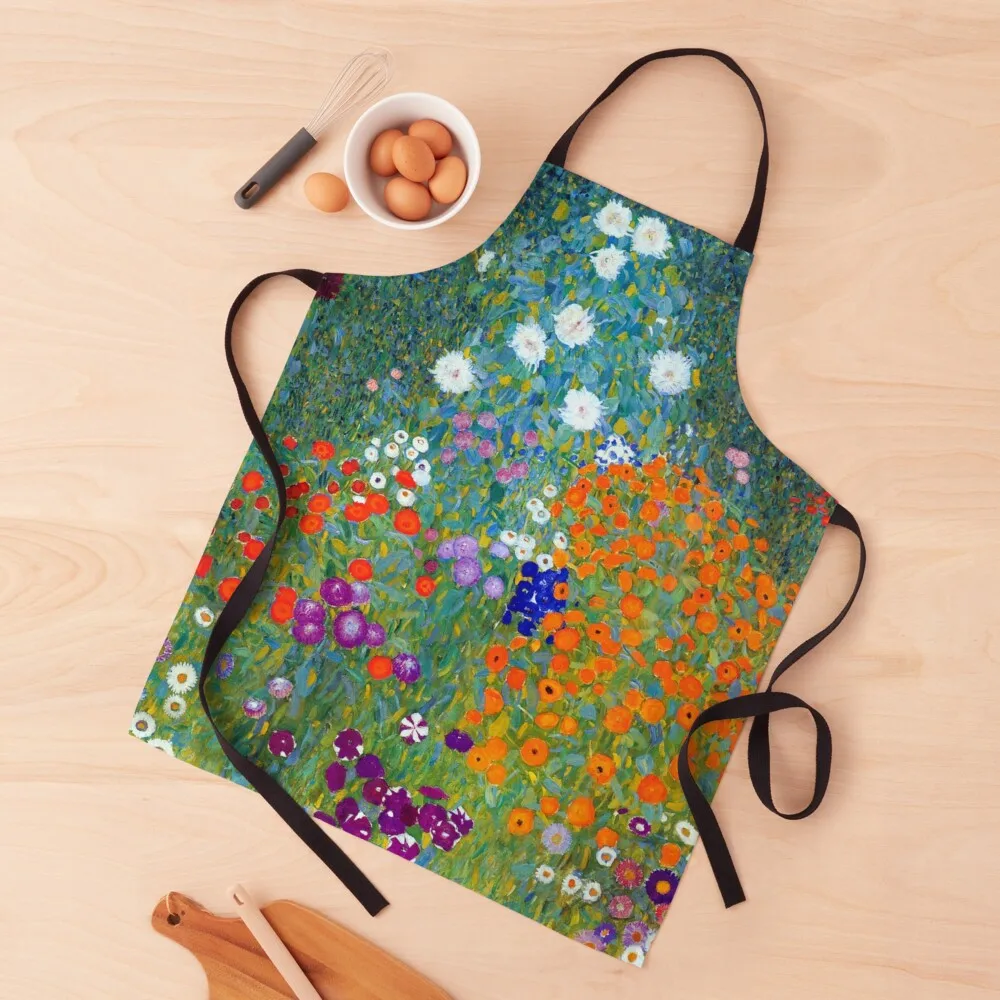 

Gustav Klimt Flower Garden Apron Kitchen Tools Accessories Apron Women Restaurant Kitchen Equipment