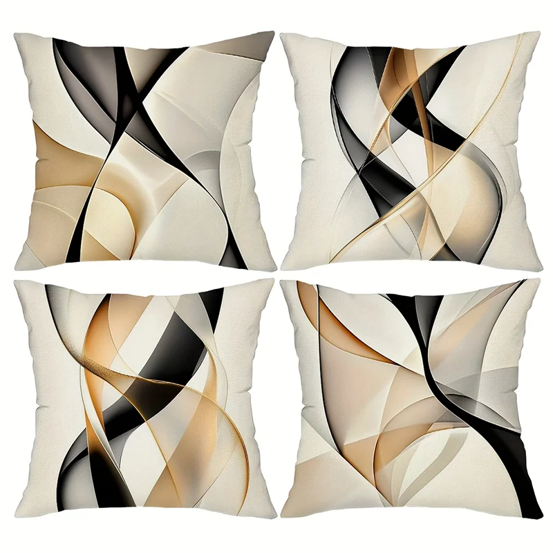 Contemporary Geometric Patterned Decorative Throw Pillows