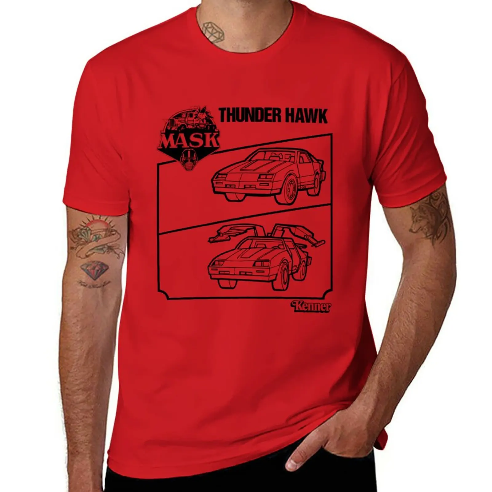 Nuovo M.A.S.K. -T-Shirt Thunderhawk Magliette Oversize Magliette Pesanti Abbigliamento Vintage Magliette Uomo