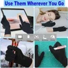 1/2 Pairs Black Women Men Copper Fiber Spandex Touch Screen Gloves for Running Sports Winter Warm Football Hiking Driving Glove 5