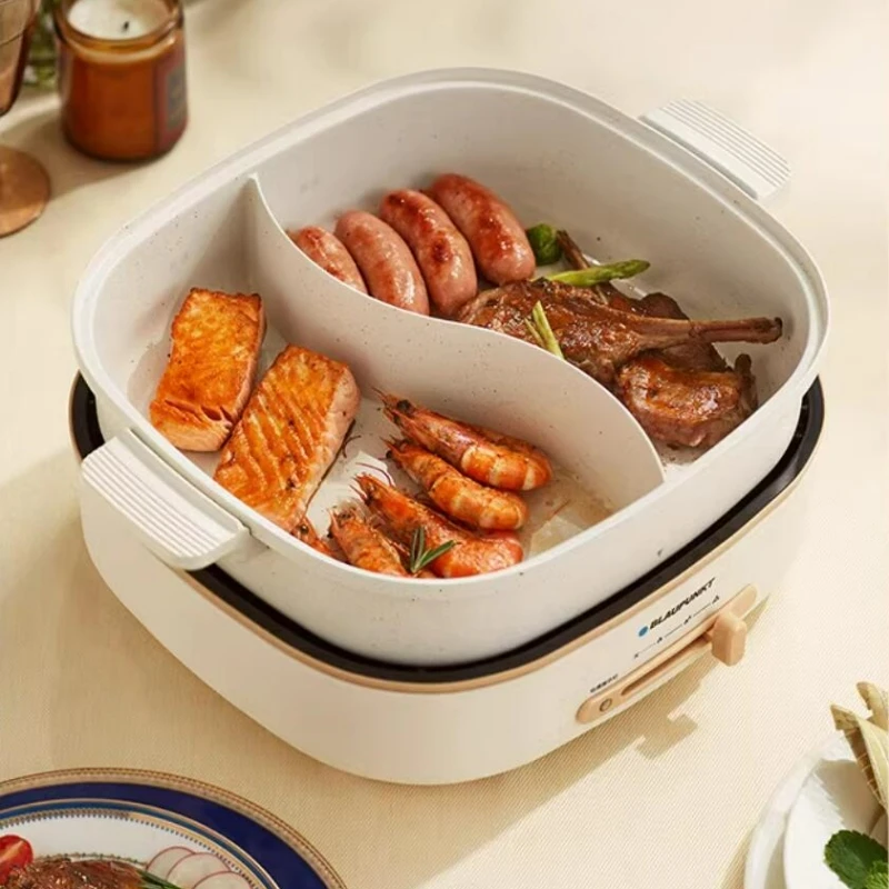 BLAUPUNKT 220V Split Double Flavour Electric Hotpot Household Multifunctional 6L Electric Cooker 1600W Electric Hotplate 6