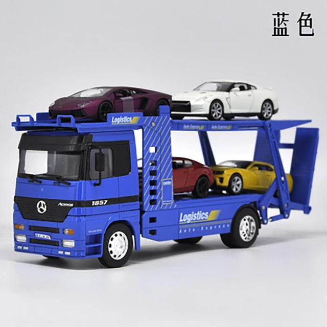 Brinquedo Transportador De Veículos Com Pequeno Carro Fundido