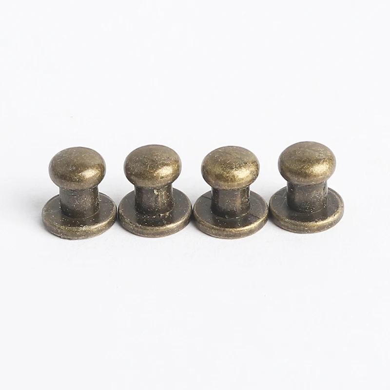 500sets 8mm Zinc Alloy 6 mm Round Head Stud Spot Screwback CraftLeather Bag Belt Chicago Button Screw Nail Rivet metal studs,metal binding screws