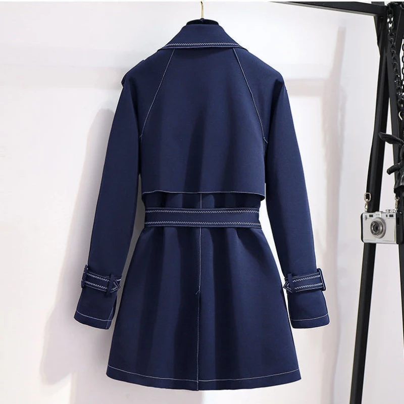 Windbreaker Women's Medium and Long Spring and Autumn Clothes 2022 New Fashion High-end Temperament Fashionable Coat