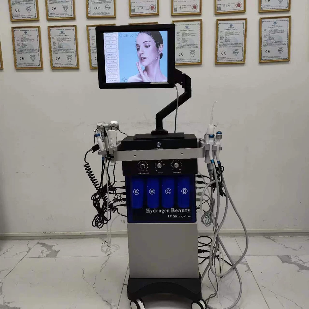 

14 In 1Hydra Dermabrasion Facial Diamond Peeling Microdermabrasion Skin Care Face Tightening Facial Cleaning Machine