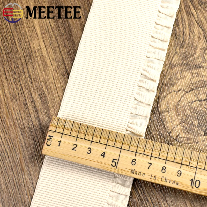 Soft Lace Trim Elastic Band - Stretch Webbing Tape for Dress Waist Decoration and Sewing Accessories