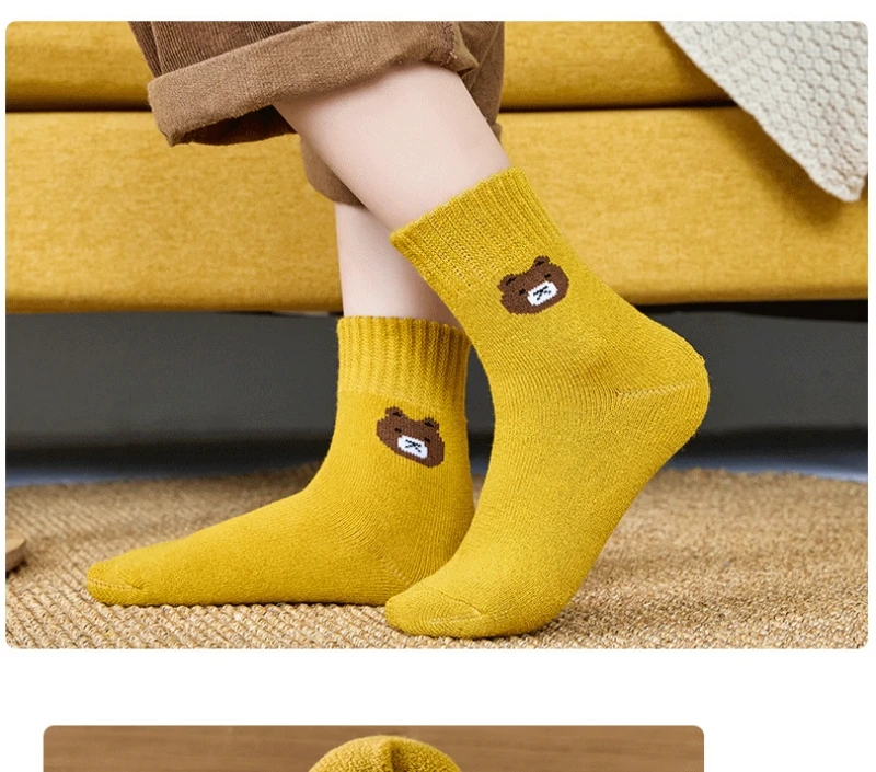 5 Paar warme Plüsch-Kindersocken für Herbst und Winter, dicke Plüsch-Baumwollsocken für Kleinkinder, Jungen und Mädchen, 1 bis 12 Jahre, Kindersocken – Detail 6
