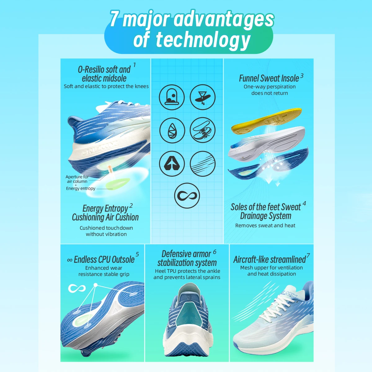 ONEMIX 2025 Air cushion Running Shoes 2