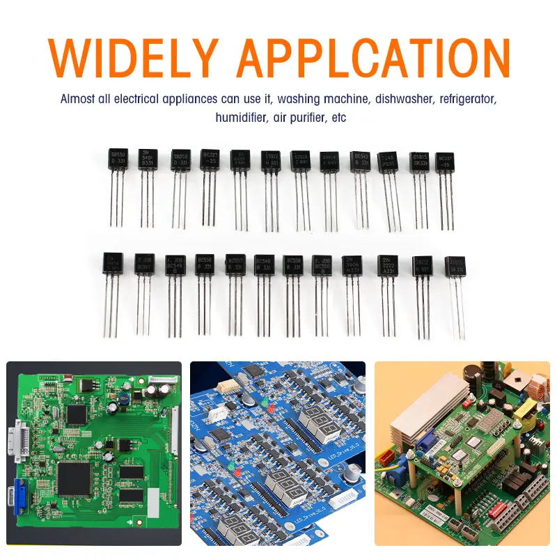 50-900PCS Transistors kit NPN PNP S8050 S8550 S9012 2N3904 2N3906 C1815 A1015 MJE13001 BC327 BC337 BC517 BC547 BC548 BC549 BC558 - Image 6