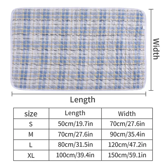 Dog Pee Pad Washable Absorbent Reusable Plaid Style Pet Training Mat Home Outdoor Seat Cover Dog Toilet Mat лежанка для собак 6