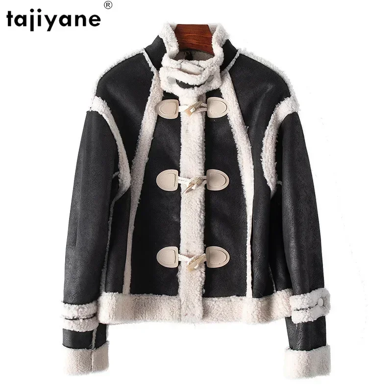 

Tajiyane Casual Wool Jacket for Women 2023 Autumn Winter Short Wool Coats Korean Fashion Singe-breasted Outerwears Abrigo Mujer
