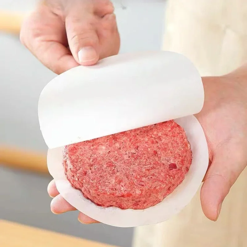 50pcs Food grade oil paper hamburger beef patty pad paper anti stick high-temperature resistant oil absorbing