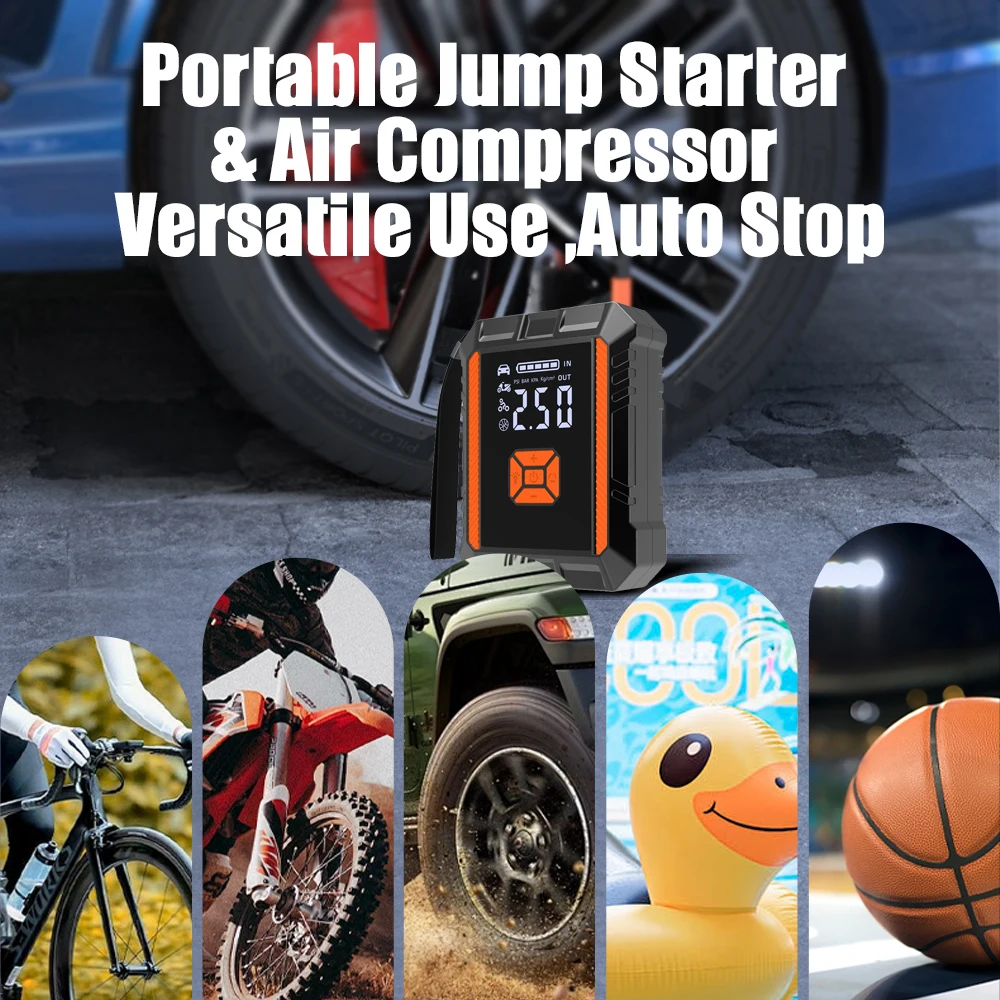 Jump Starter Car 20000mAh Emergency Start Power Supply Air Pump All-in-One Machine Multifunctional Car Power Starter