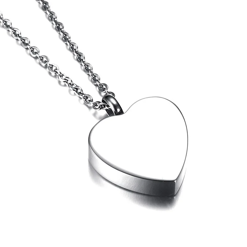 Print Photo Custom Name Memorial Keepsake Jewelry Stainlesss Steel Heart Pendant Chain Pet Urn Necklace Dog Cat Ashes Locket 3