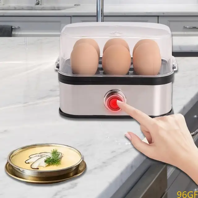 Space Saving Eggs Boiler 200W Automatic Cooker 6 Eggs Capacity Electric Steamer Multi Functional Kitchen Appliance 5