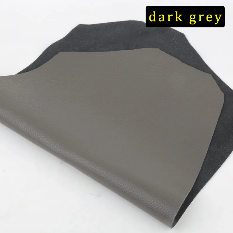 회색 천연 가죽 상층 소가죽 리치 패턴 짙은 회색 DIY 소파 시트 자동차 쿠션 부드러운 가죽 소재