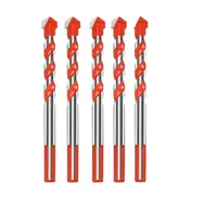 Jeu de forets à percussion en carbure, outils de forage multifonctionnels pour trous triangulaires 3-12mm pour le perçage de carreaux de verre, de céramique, de béton et de briques 6