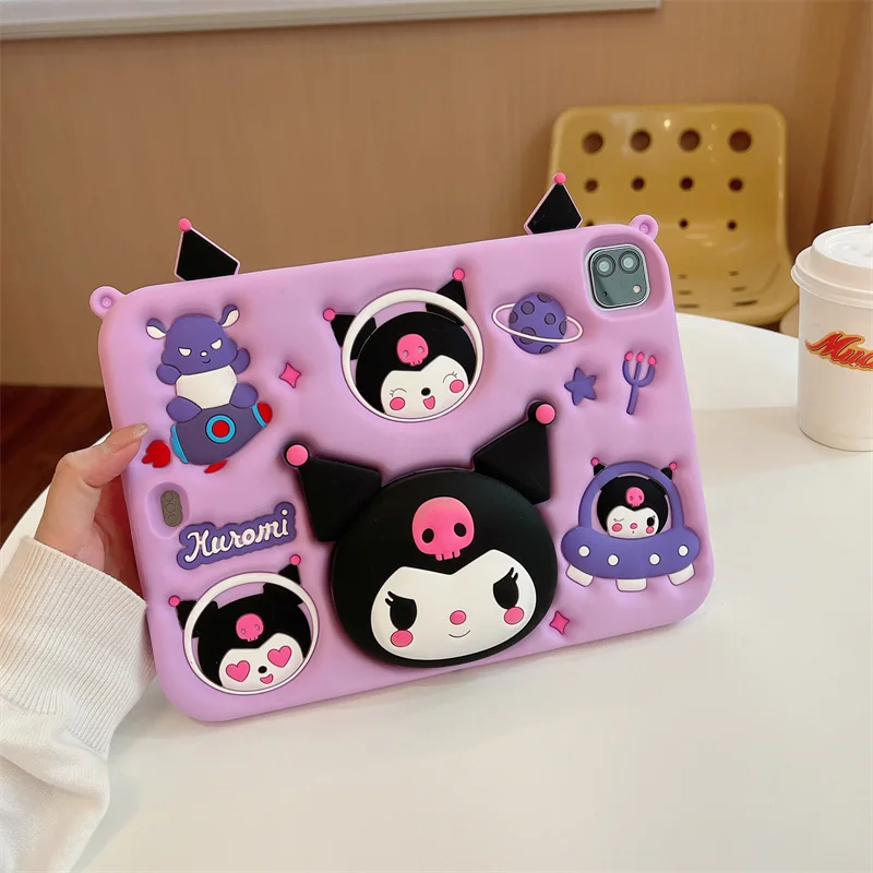 Cute 3D Cartoon Stand Silicone Tablet Protective Case