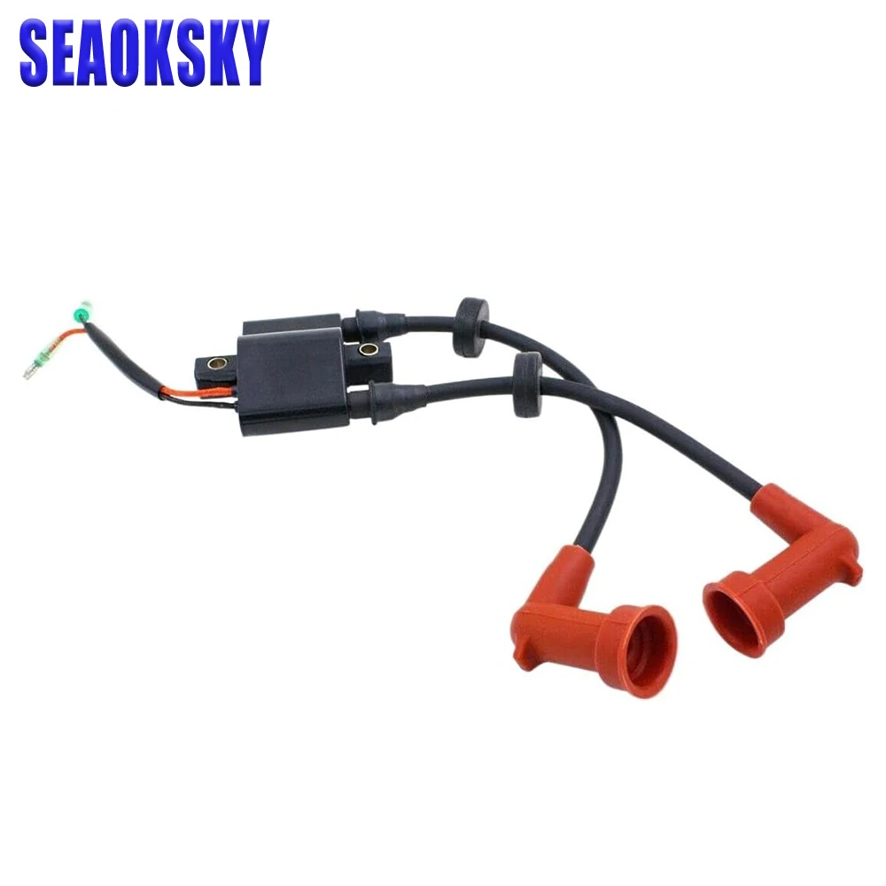   Ignition Coil Assy 6F6-85530-01 For Yamaha Outboard Engine 2 Stroke 40HP E40G E40J 6F6-85530 Boat Motor 
